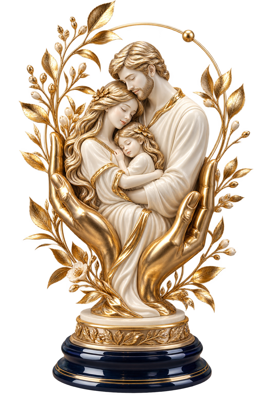 Фарфоровая скульптура семьи